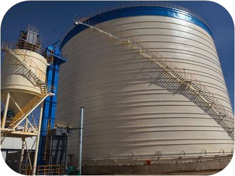 2019年7月份開建內(nèi)蒙古申能熱電5萬噸粉煤灰倉項(xiàng)